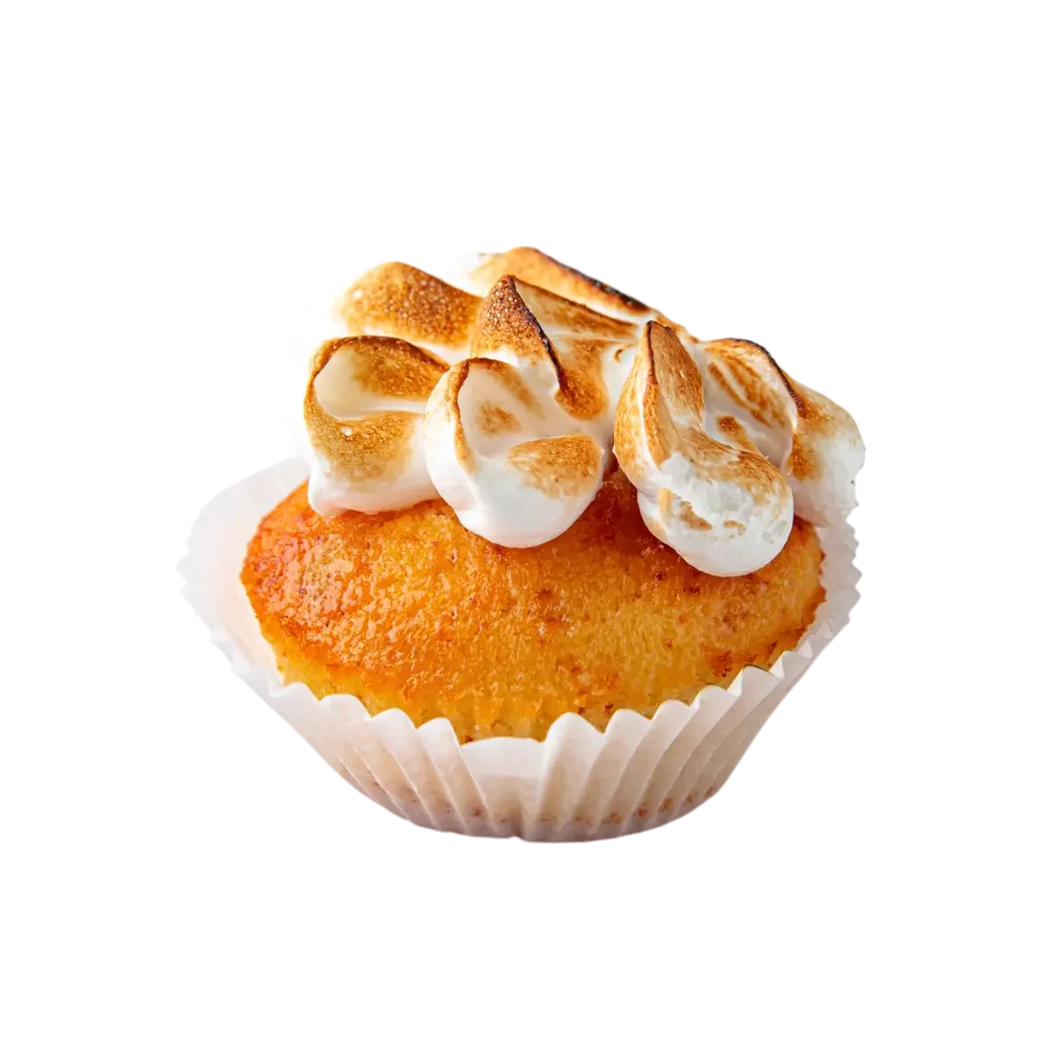 Mini tartlet with lemon cream and meringue